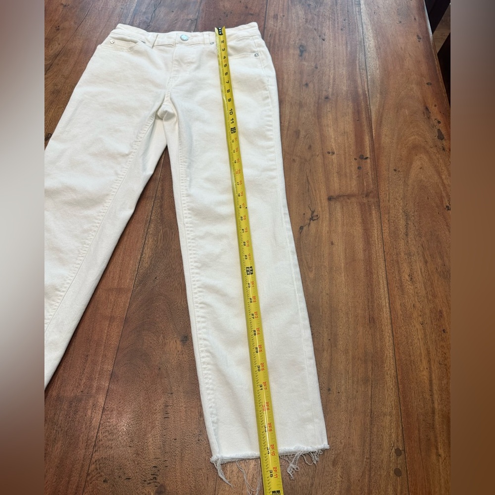 ☀️ OAT New York Stretch White Jeans with Raw Hem - Picture 7 of 16